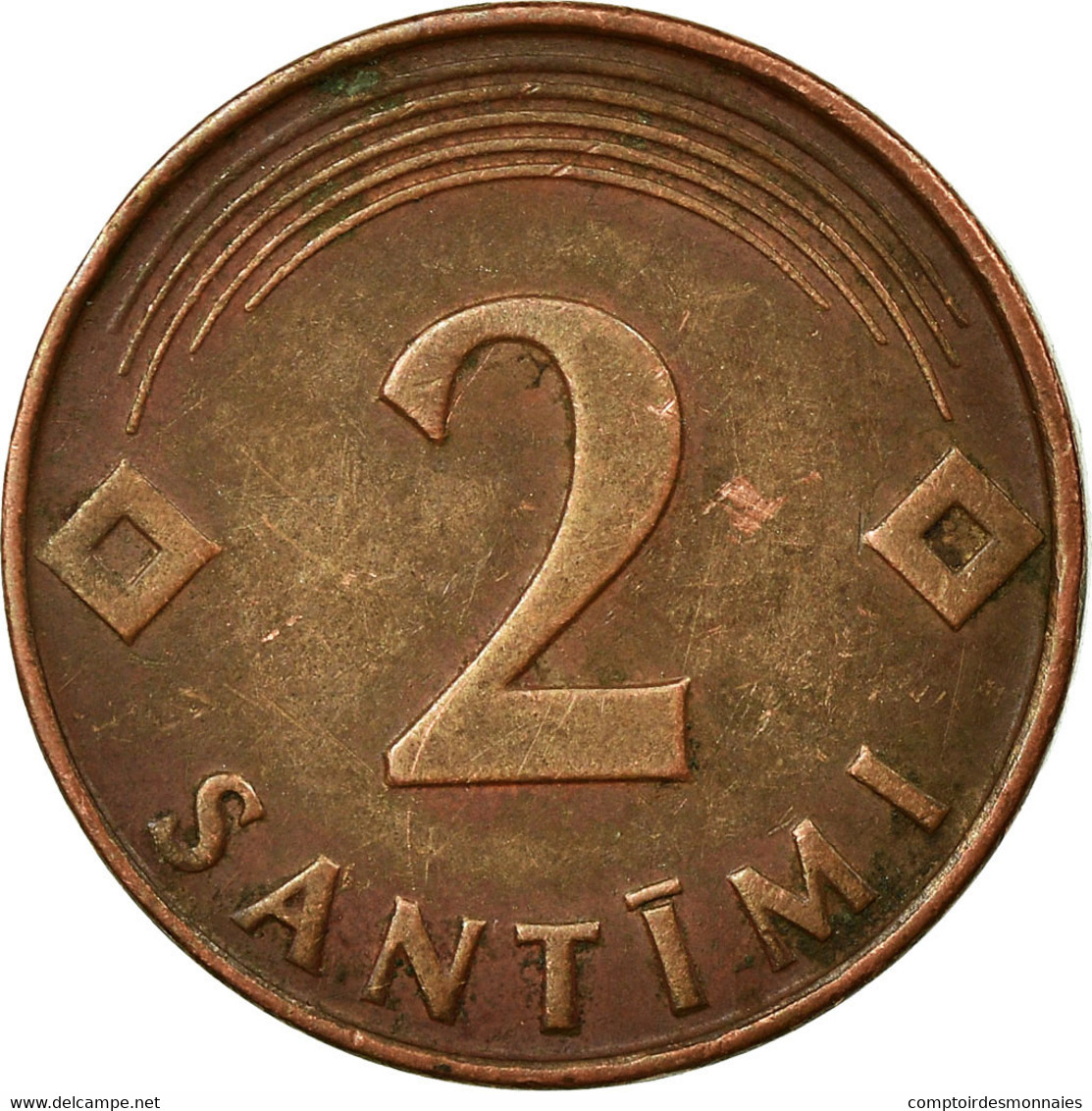 Monnaie, Latvia, 2 Santimi, 2000, TB+, Copper Clad Steel, KM:21 - Latvia