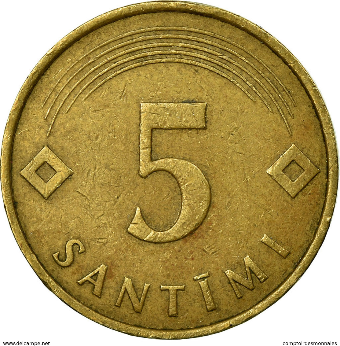 Monnaie, Latvia, 5 Santimi, 1992, TB+, Nickel-brass, KM:16 - Lettonie