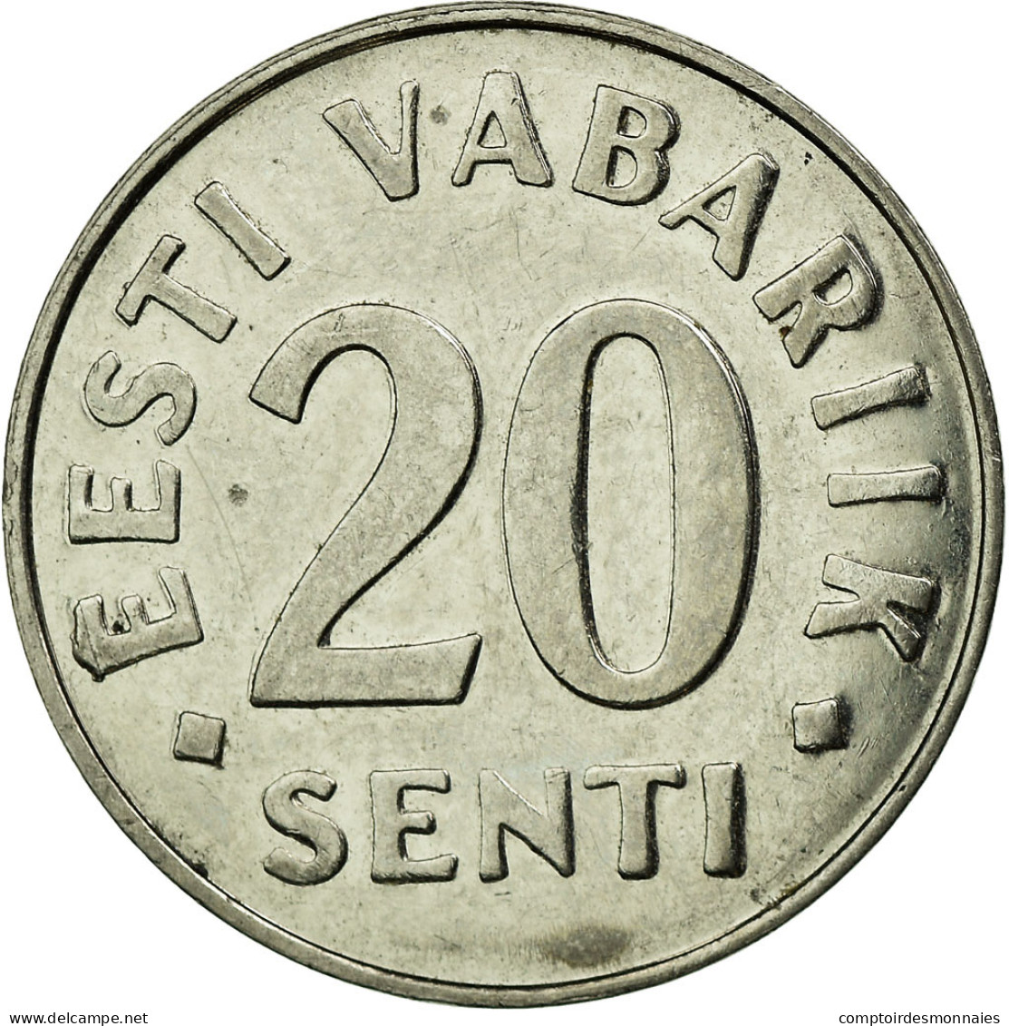 Monnaie, Estonia, 20 Senti, 1999, No Mint, TTB, Nickel Plated Steel, KM:23a - Estonia