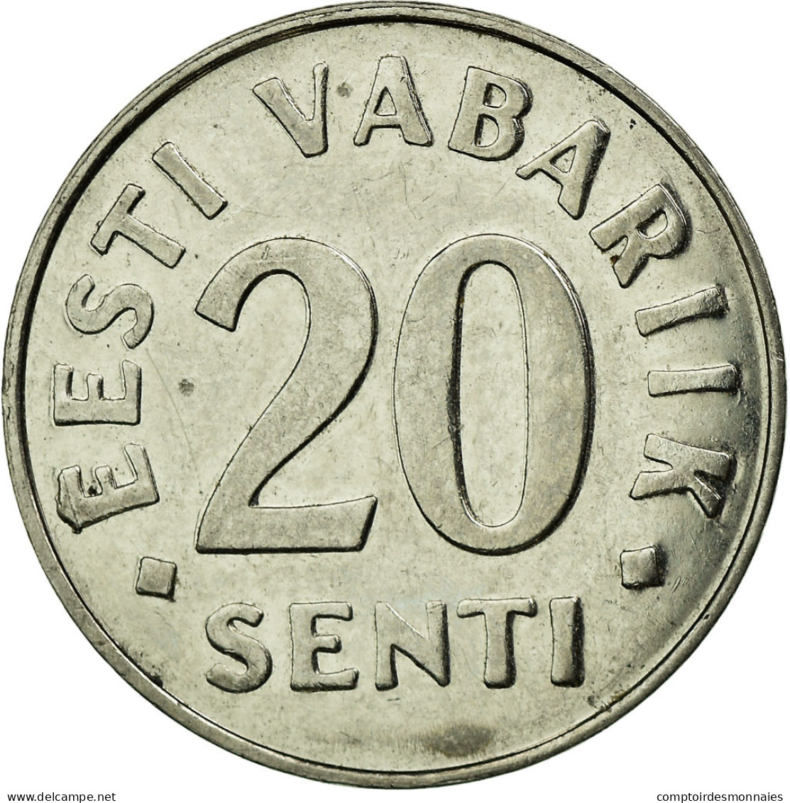 Monnaie, Estonia, 20 Senti, 1999, No Mint, TTB, Nickel Plated Steel, KM:23a - Estonie