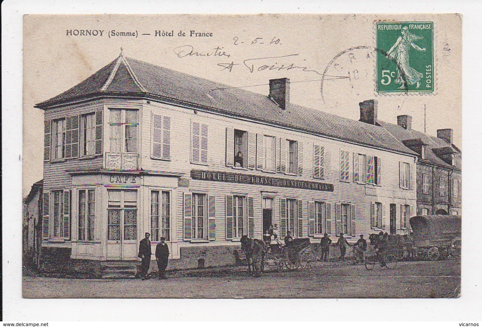 CPA 80 HORNOY Hotel De France - Hornoy Le Bourg
