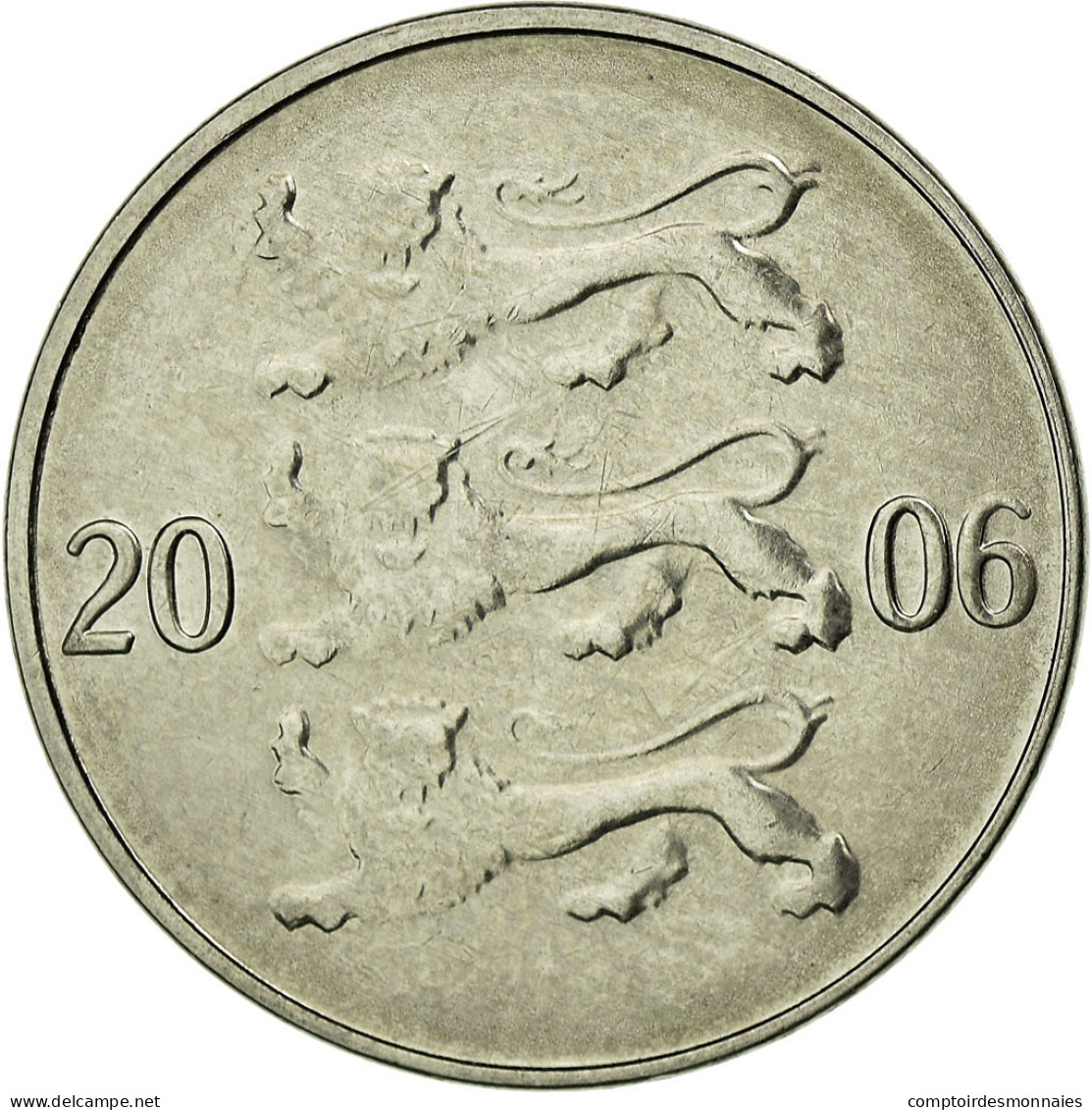 Monnaie, Estonia, 20 Senti, 2006, No Mint, TTB, Nickel Plated Steel, KM:23a - Estonia