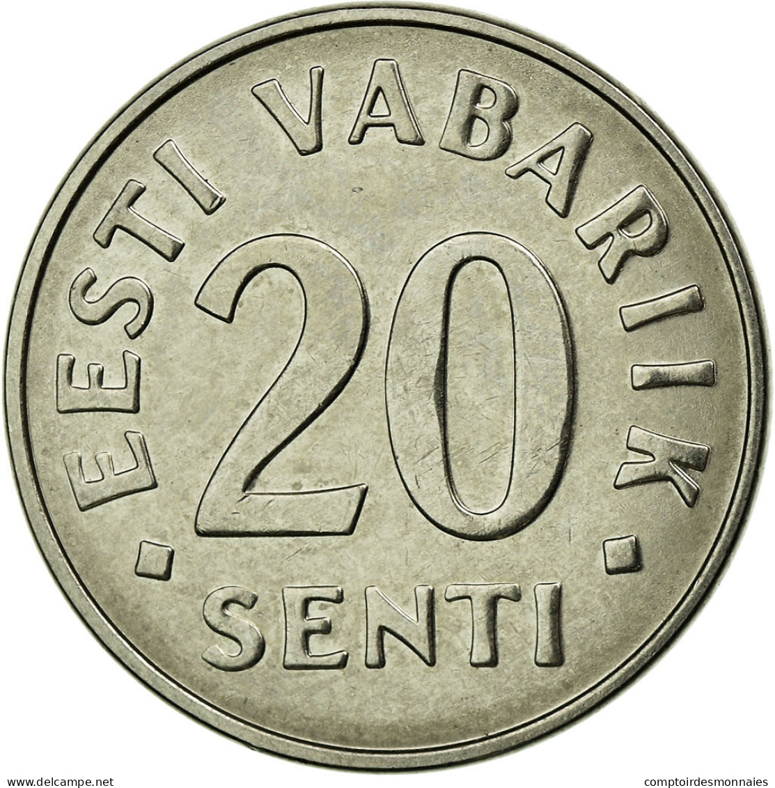 Monnaie, Estonia, 20 Senti, 2006, No Mint, TTB, Nickel Plated Steel, KM:23a - Estonie