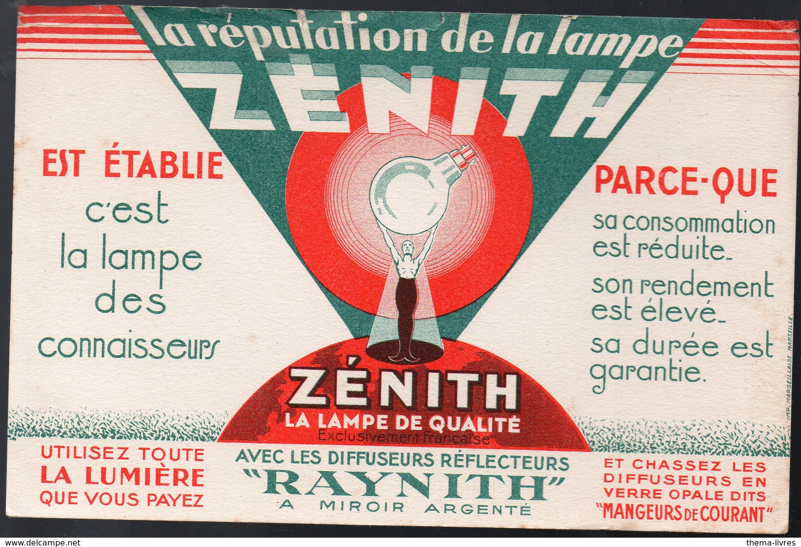 Buvard  LAMPES ZENITH  (PPP10305) - Z