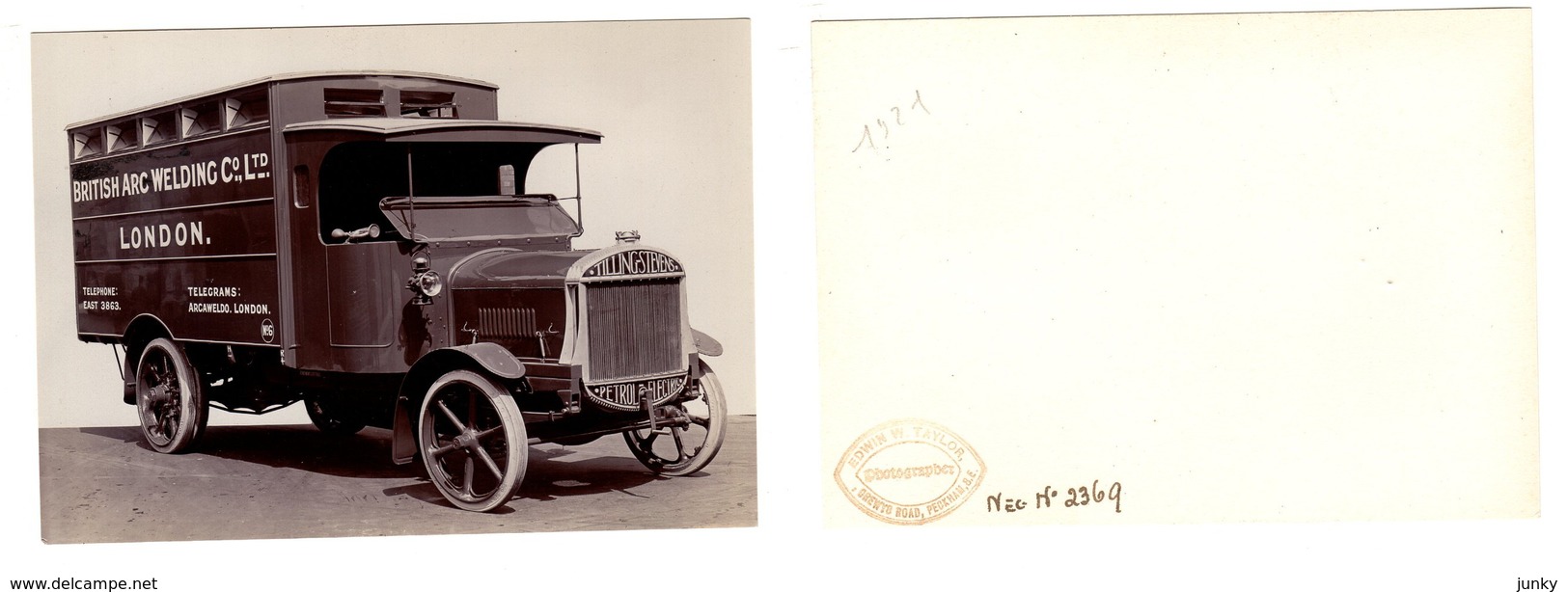 Véhicule Camion De Transport British Arc Welding Co Ltd - Marque Tilling-Stevens - Camions & Poids Lourds