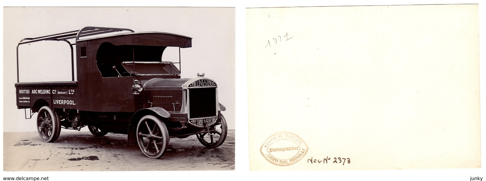 Véhicule Camion De Transport British Arc Welding Co Ltd Décapoté - Marque Tilling-Stevens - Camions & Poids Lourds