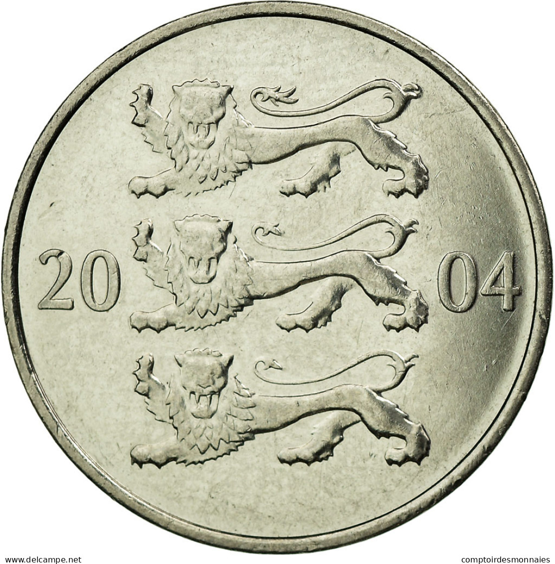 Monnaie, Estonia, 20 Senti, 2004, No Mint, TTB, Nickel Plated Steel, KM:23a - Estland