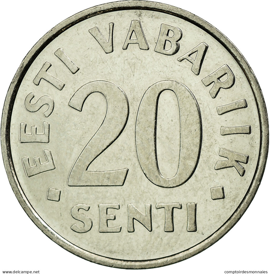 Monnaie, Estonia, 20 Senti, 2004, No Mint, TTB, Nickel Plated Steel, KM:23a - Estonia
