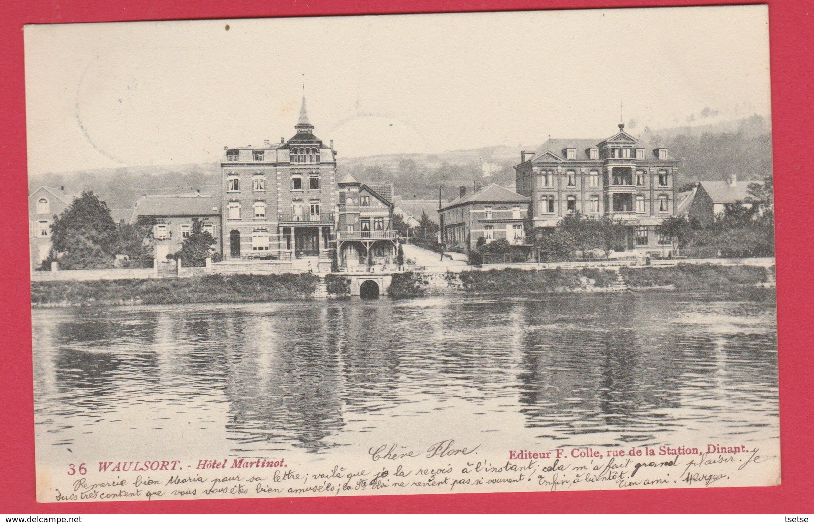 Waulsort - Hôtel Martinot  -1905 ( Voir Verso ) - Hastière
