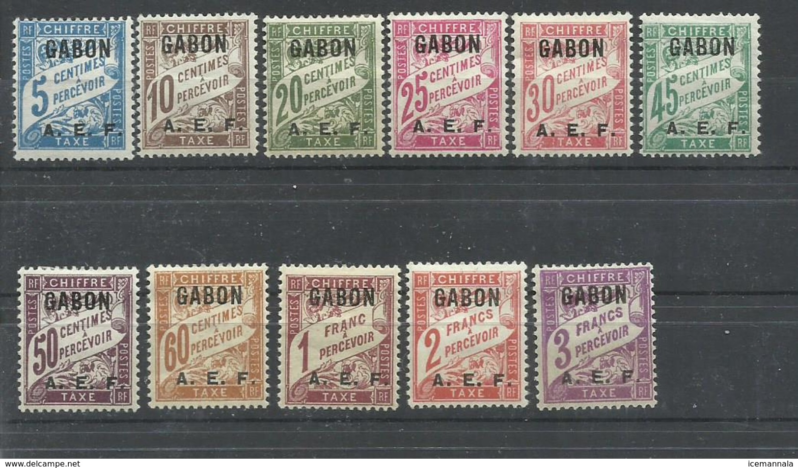 GABON  YVERT  TAXA  1/11  MH  * - Impuestos