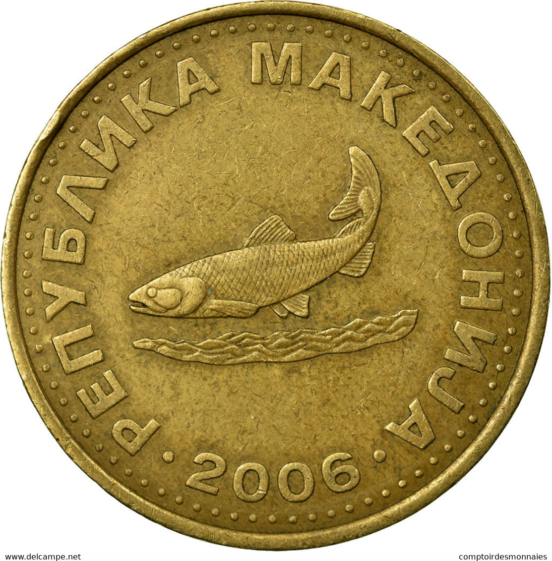 Monnaie, Macédoine, 2 Denari, 2006, TB+, Laiton, KM:3 - Macédoine Du Nord