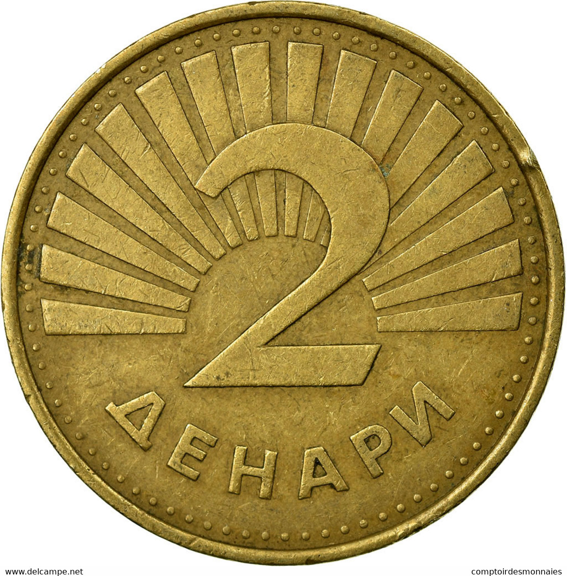 Monnaie, Macédoine, 2 Denari, 2006, TB+, Laiton, KM:3 - Macédoine Du Nord