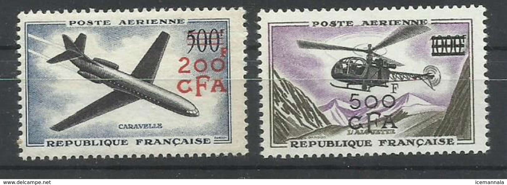 REUNION YVERT AEREO  56/57   MNH  ** - Luchtpost