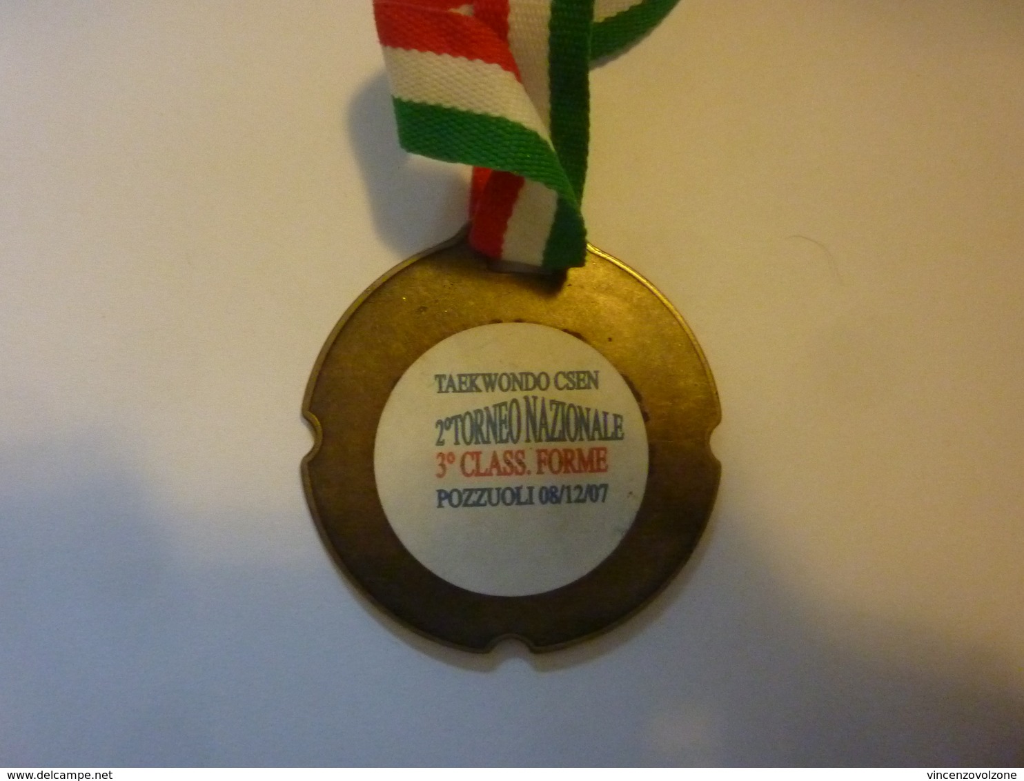 Medaglia Sportiva "COMITATO REGIONALE CSEN CAMPANIA  2° TORNEO NAZIONALE  TAEKWONDO POZZUOLI 2007" - Professionali/Di Società