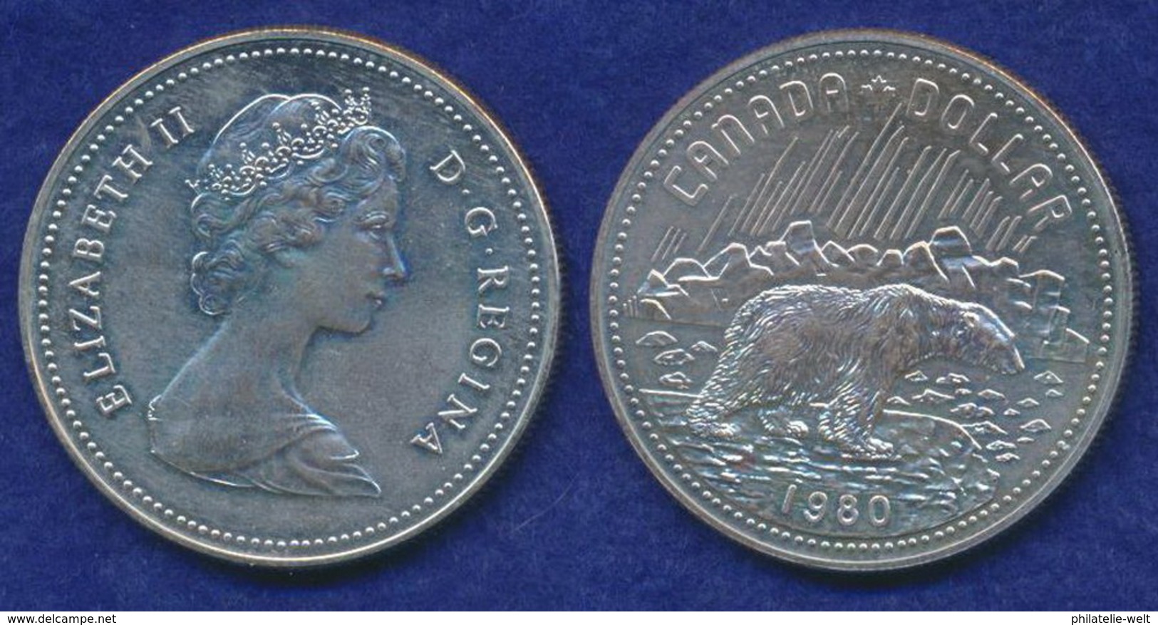 Kanada 1 Dollar 1980 Eisbär Ag500 36g - Canada