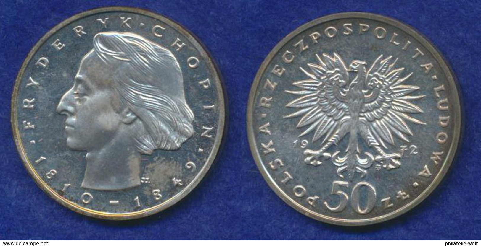 Polen 50 Zl. 1972 Chopin Ag750 - Polen