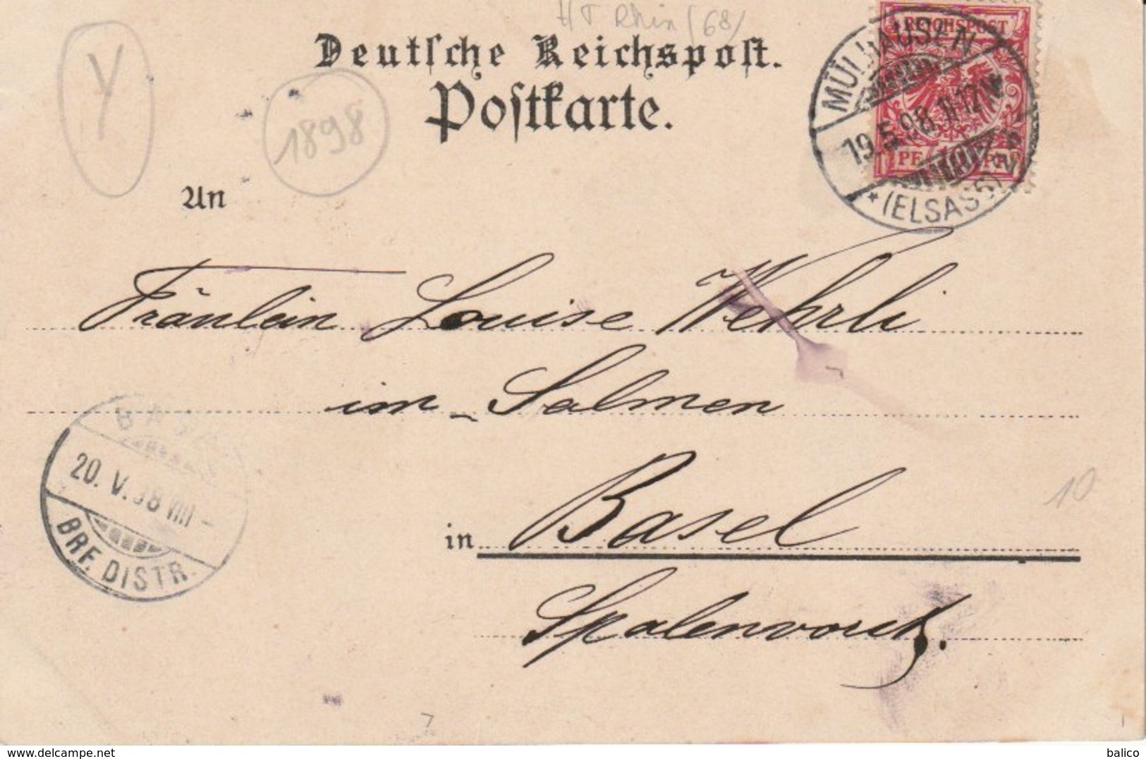 68 - Gruss Aus Mülhausen 1898 - Mulhouse