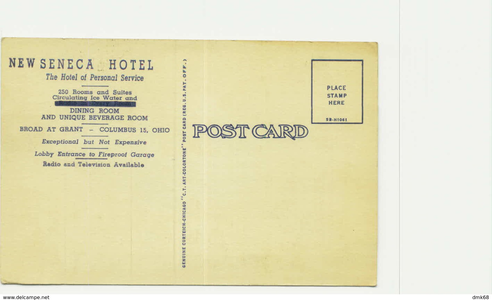 U.S.A. COLUMBUS - OHIO - NEW SENECA HOTEL - VINTAGE POSTCARD - 1940s ( BG2770) - Columbus