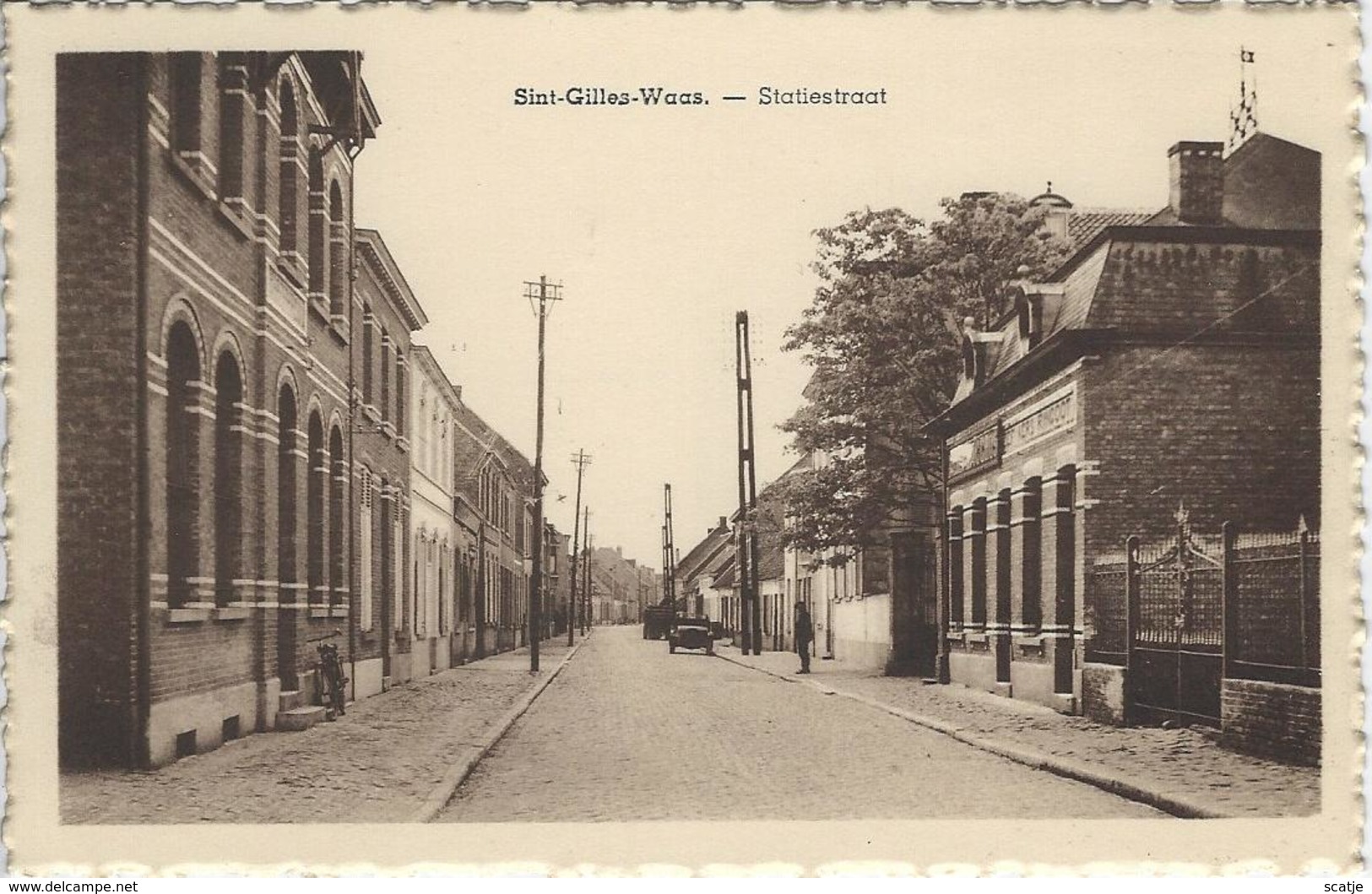 St. Gillis (Waas).   -    Statiestraat. - Sint-Gillis-Waas