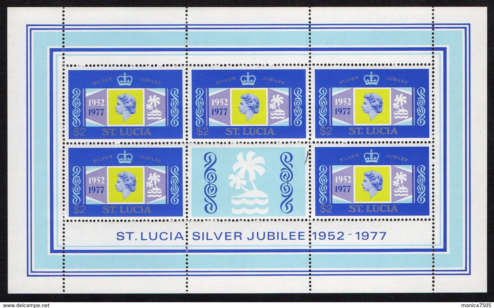 SAINTE-LUCIE ( POSTE ) Y&T N°  414/417  EN  BLOCS ,  TIMBRES  NEUFS  SANS  TRACE  DE  CHARNIERE . - St.Lucie (1979-...)