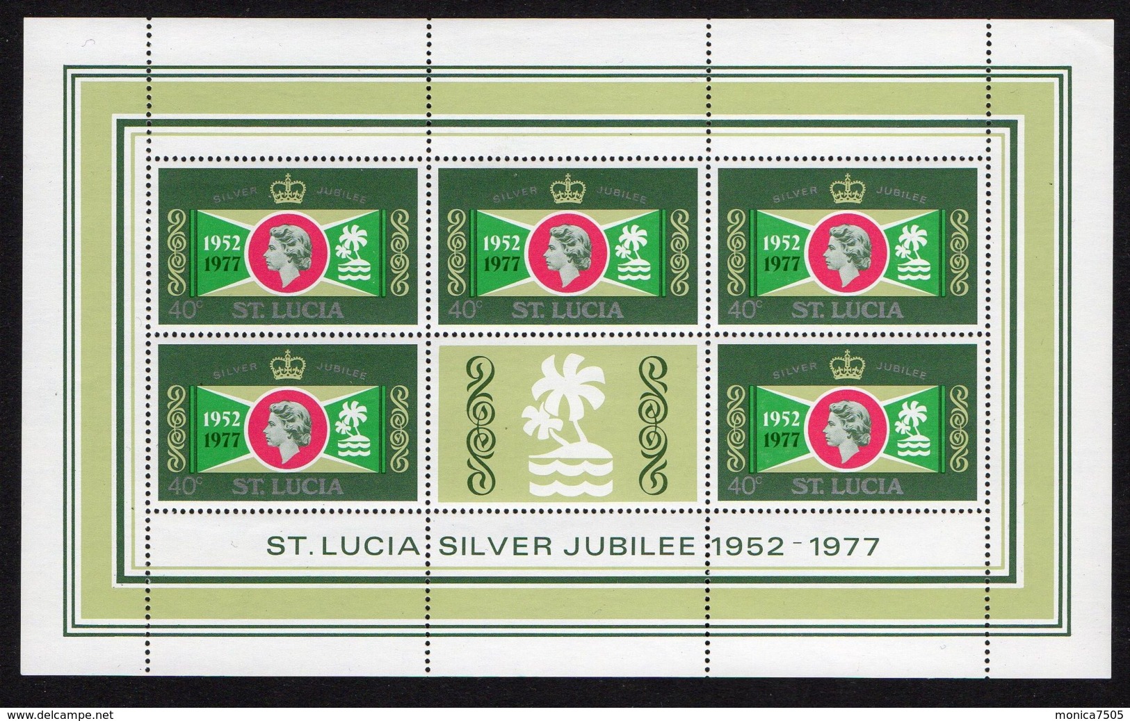 SAINTE-LUCIE ( POSTE ) Y&T N°  414/417  EN  BLOCS ,  TIMBRES  NEUFS  SANS  TRACE  DE  CHARNIERE . - St.Lucie (1979-...)