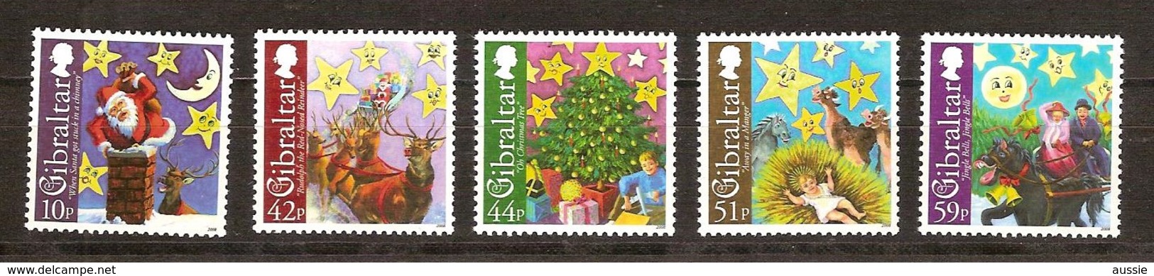 Gibraltar 2008 Yvertn° 1303-1307 *** MNH Cote 8,20 Euro Noël Kerstmis Christmas - Gibraltar