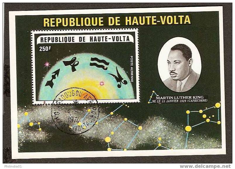UPPER VOLTA HAUTE-VOLTA  FAMOUS PERSON, NOBEL PRIZE WINNER - MARTIN LUTHER KING, ZODIAC SIGN S/s  # 5153 - Martin Luther King