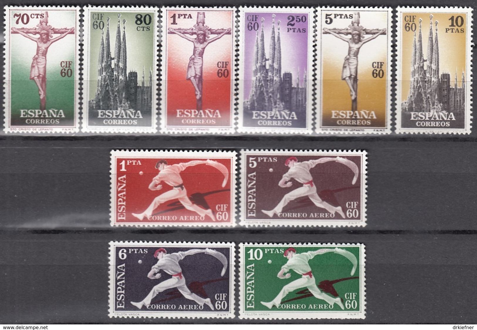 SPANIEN  1177-1186, Postfrisch **, Internationaler Philatelisten-Kongress (CIF 60) 1960 - Unused Stamps