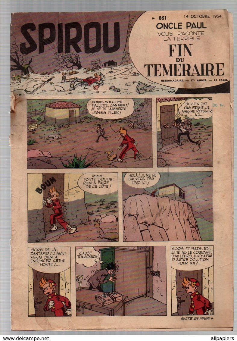 Spirou N°861 Le Colin De Californie - Le Coin Des Dégourdis - Robert Cohen - Histoire De La Marine - Kim Devil De 1954 - Spirou Et Fantasio