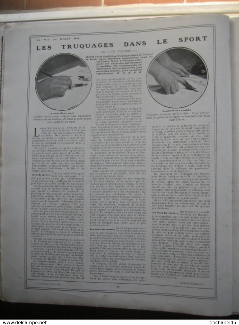 1910 ECOLE D'AVIATION DE PAU/PREMIER VOL AU JAPON/BOXE : M. GAUCHER-W. CURZON/voiturette LAMPLUGH & Cie/CYCLISME