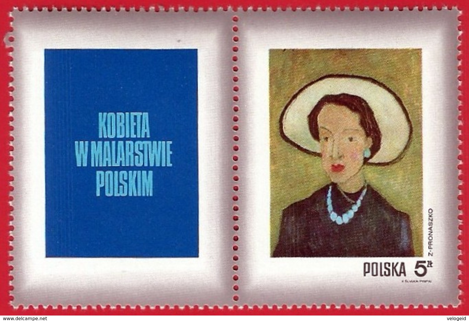 Polonia. Poland. 1971. Mi 2116. Women In Polish Paintings. Artist’s Wife With White Hat. Zbiginew Pronaszko (1885-1958) - Otros & Sin Clasificación