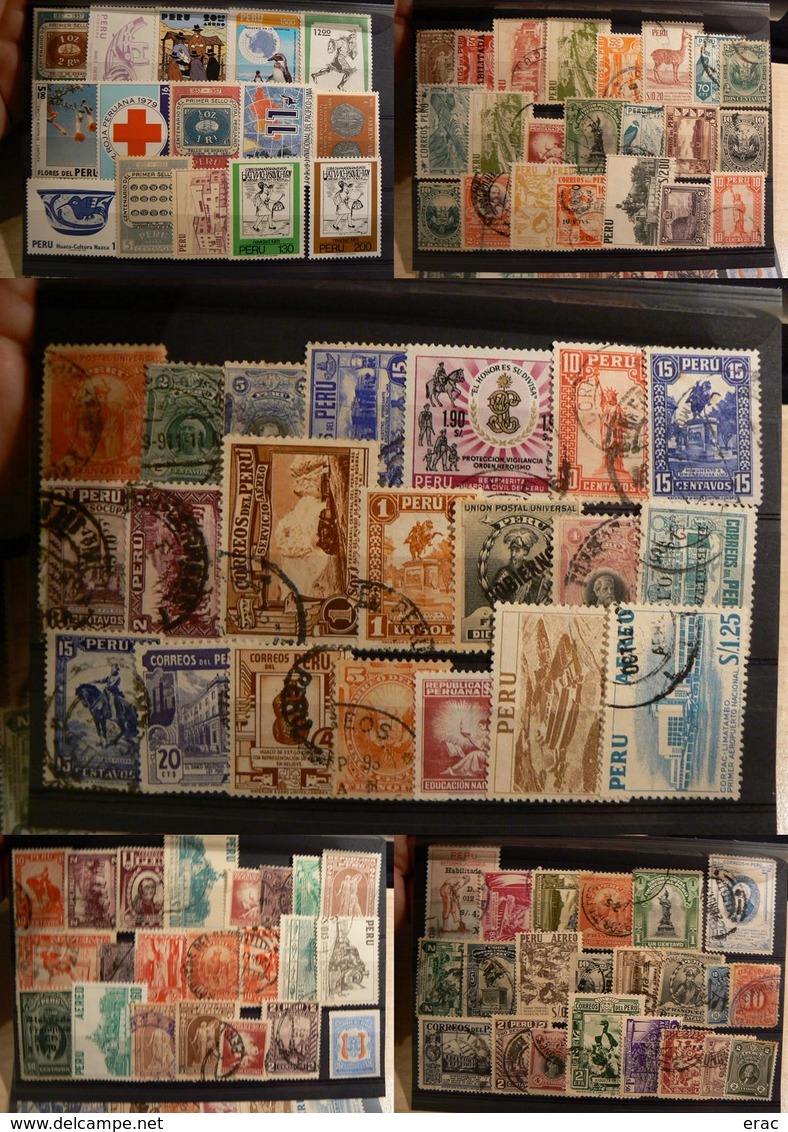 Pérou - Lot De Timbres Anciens Oblitérés Et Récents Neufs ** - Collections (sans Albums)