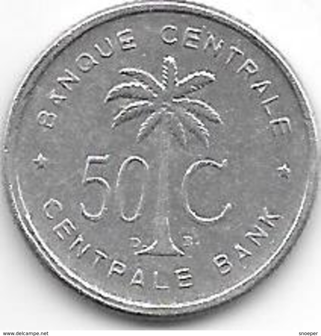 Belgian Congo Ruanda-urundi 50 Centimes 1955  Km  2  Xf - 1951-1960: Baudouin I