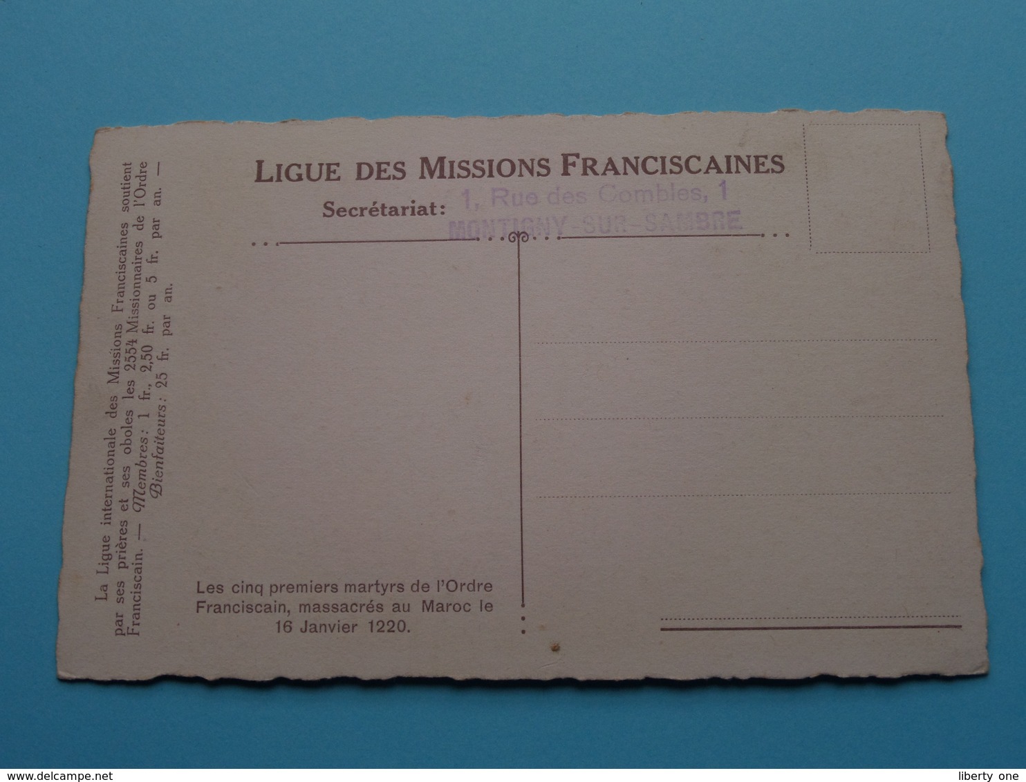 Les Cinq Premiers Martyre De L'Ordre Franciscain, Massacrés Au Maroc Le 16 Jan 1220 ( Zie/voir Photo ) ! - Autres & Non Classés