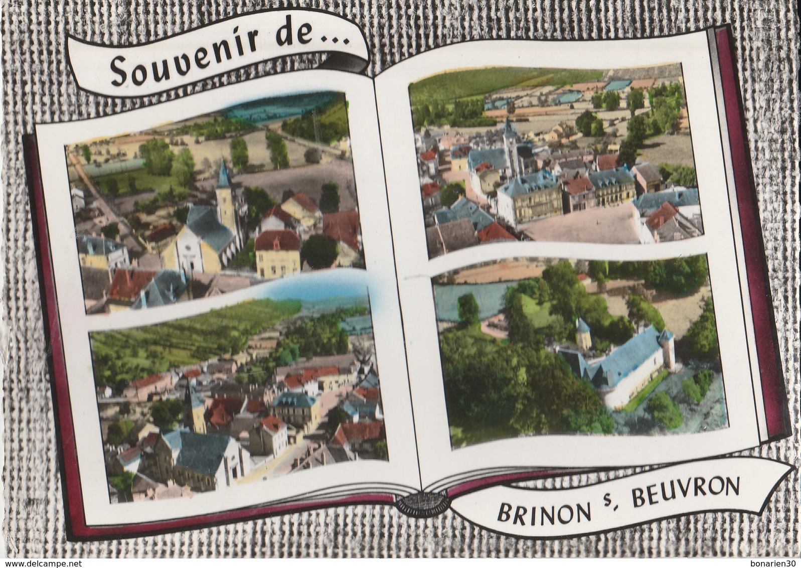 CPSM  58 BRINON SUR BEUVRON  SOUVENIR MULTIVUES LIVRE OUVERT - Brinon Sur Beuvron