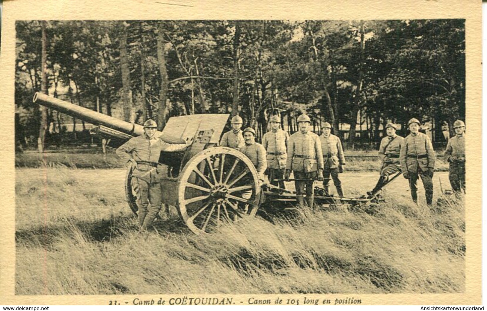 007103  Camp De Coetquidan - Canon De 105 Long En Position - Ausrüstung