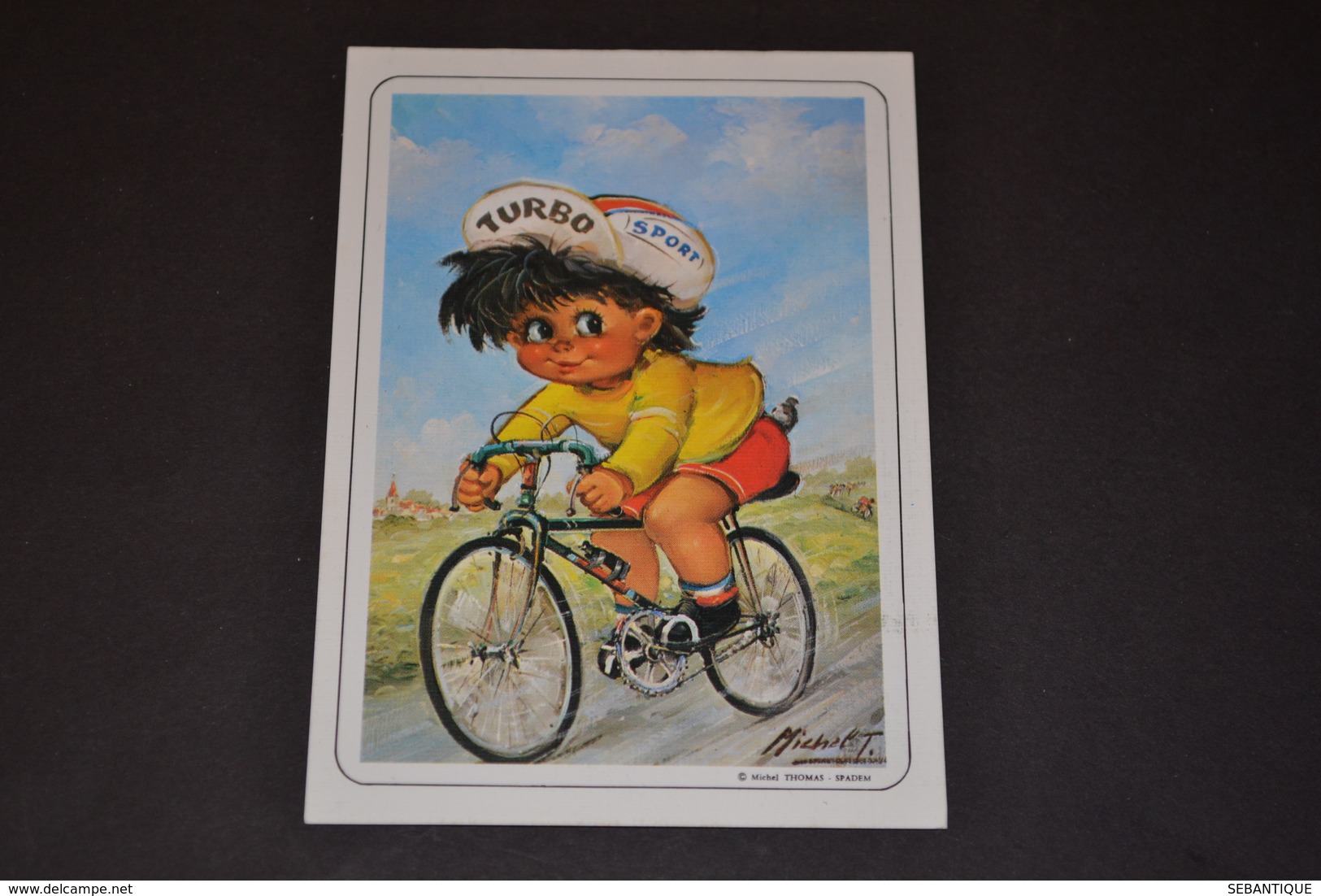 Mini Calendrier 1986 Dessin Michel Thomas A Vélo - Petit Format : 1981-90