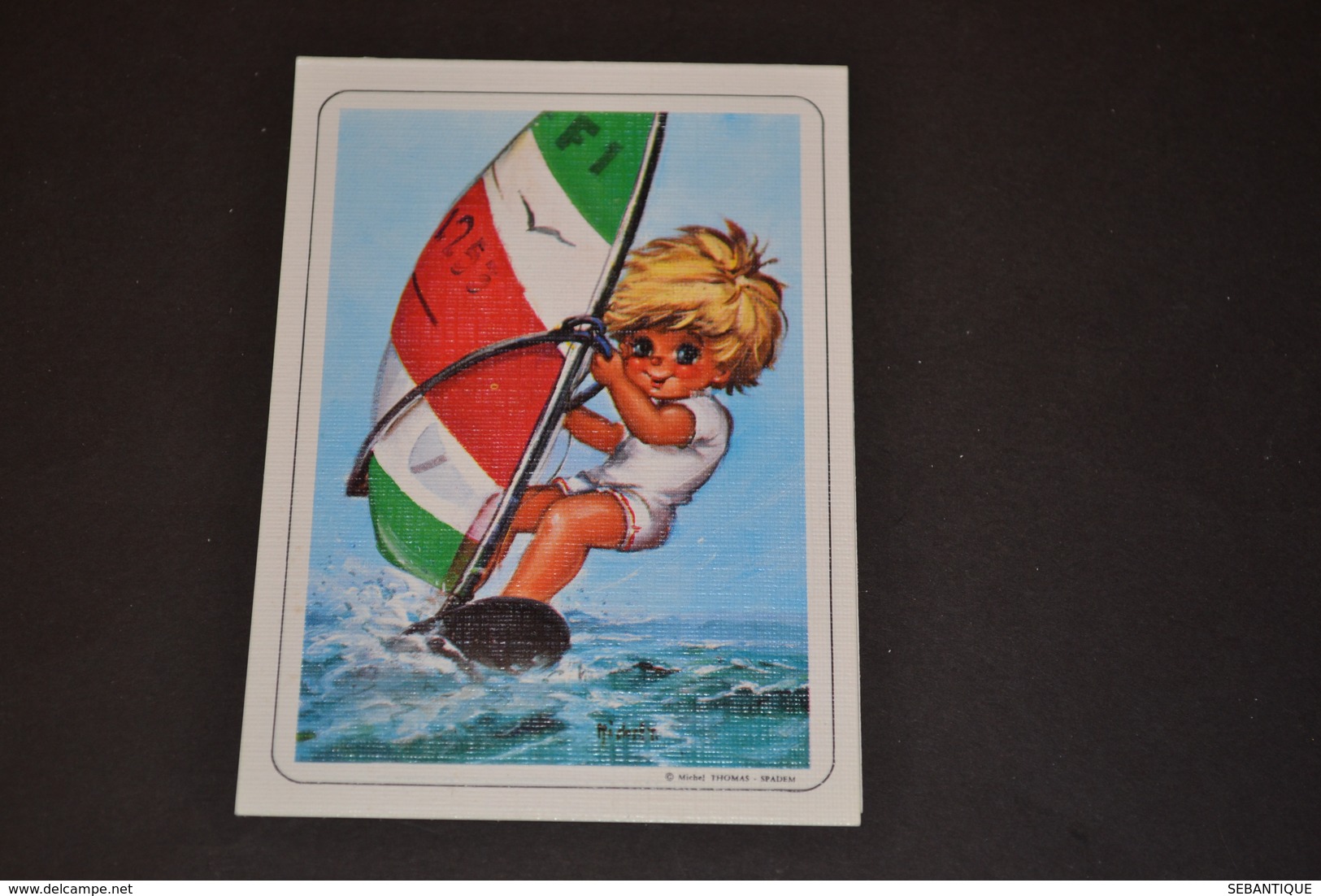 Mini Calendrier 1983 Dessin Michel Thomas Planche A Voile - Petit Format : 1981-90