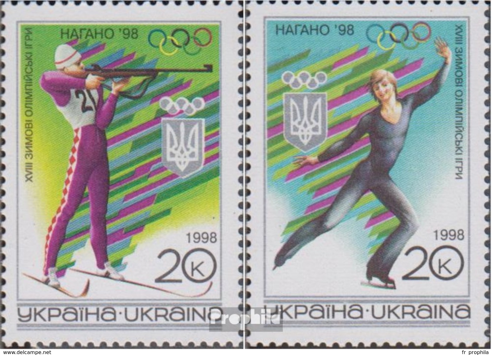 Ukraine 244-245 (complète.Edition.) Neuf Avec Gomme Originale 1998 Jeux Olympiques Jeux D'hiver - Ucraina