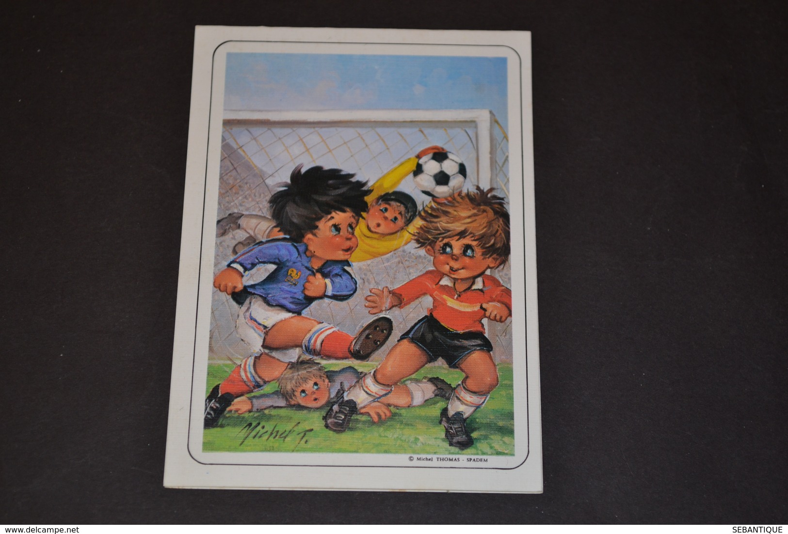 Mini Calendrier 1986 Dessin Michel Thomas Match De Foot - Petit Format : 1981-90