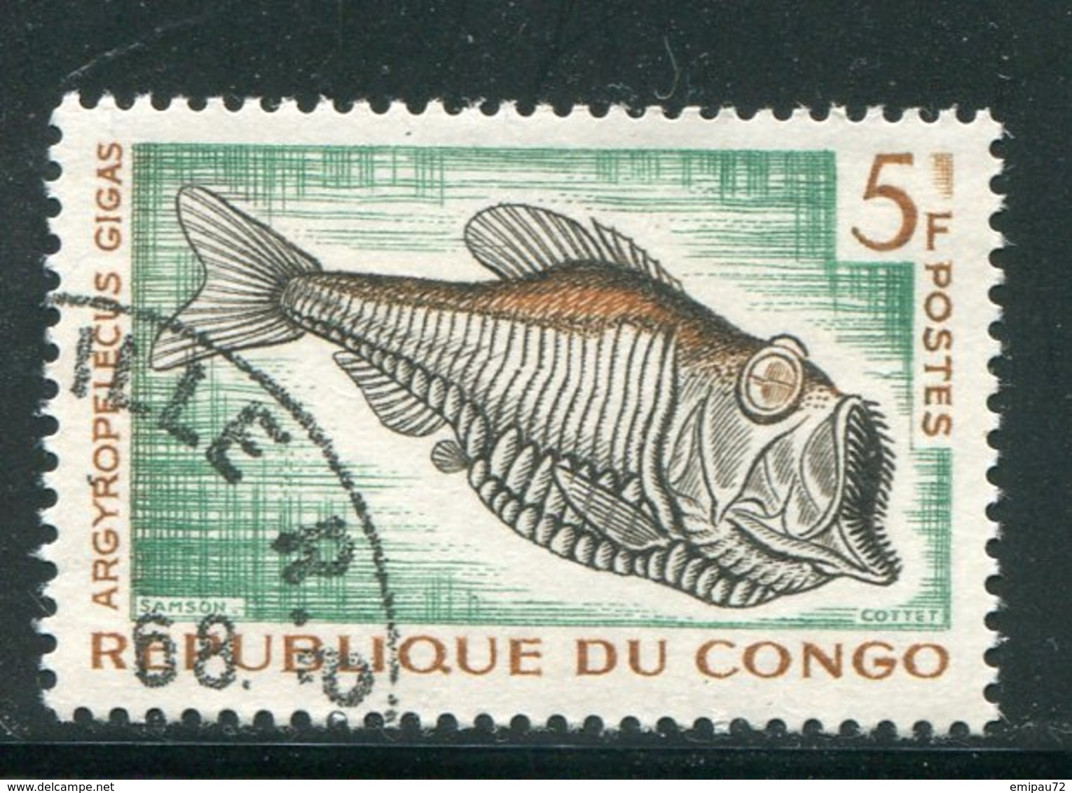 CONGO- Y&T N°146- Oblitéré (poissons) - Used