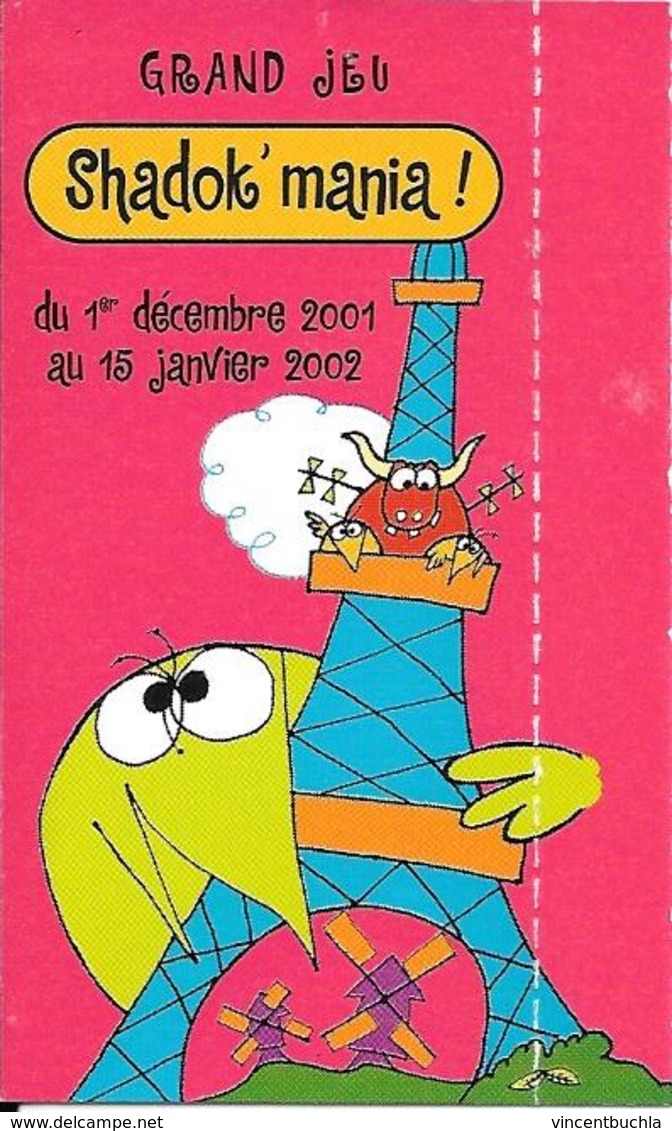 Carte Jeu Shadok ' Mania 2001 Pour Total Drapeau Européen à Gagner - Other & Unclassified