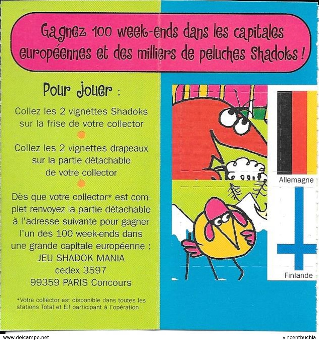 Carte Jeu Shadok ' Mania 2001 Pour Total Drapeau Européen à Gagner - Autres & Non Classés