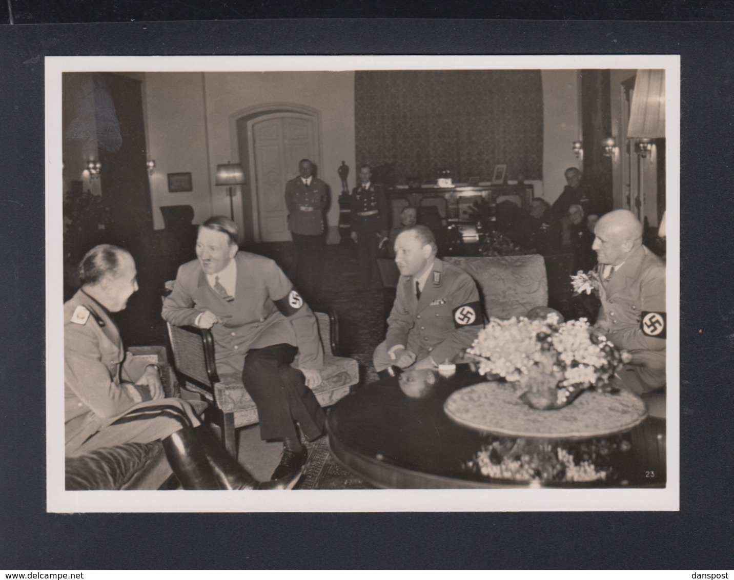 Dt. Reich AK Hitler Im Gespräch Mit Dem Italienischen Staatsminister Farinacci 1939 - Personaggi Storici
