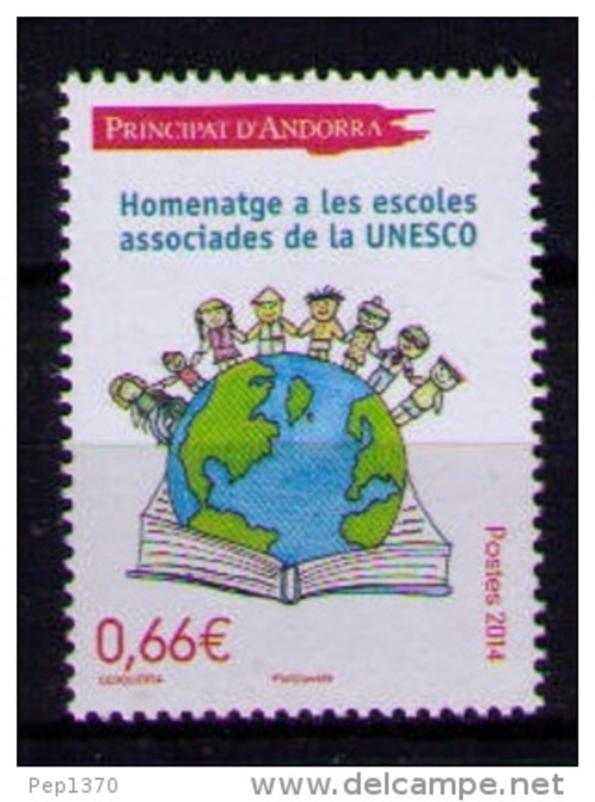 ANDORRA FRANCESA 2014 - ESCUELAS ASOCIADAS A LA UNESCO  - 1 SELLO - Nuevos