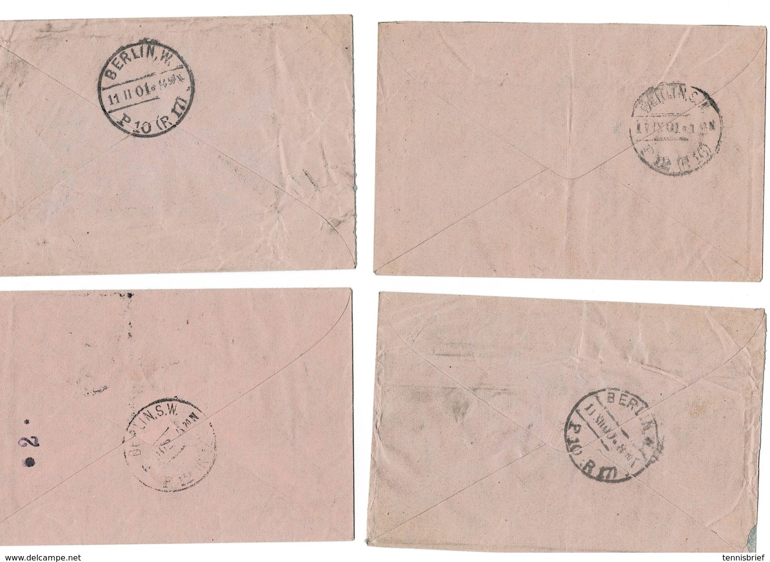 Ca. 1900, 8 Rohrpost-GA (RU.4) -verschied. Stempel ! , # 9229 - Enveloppes