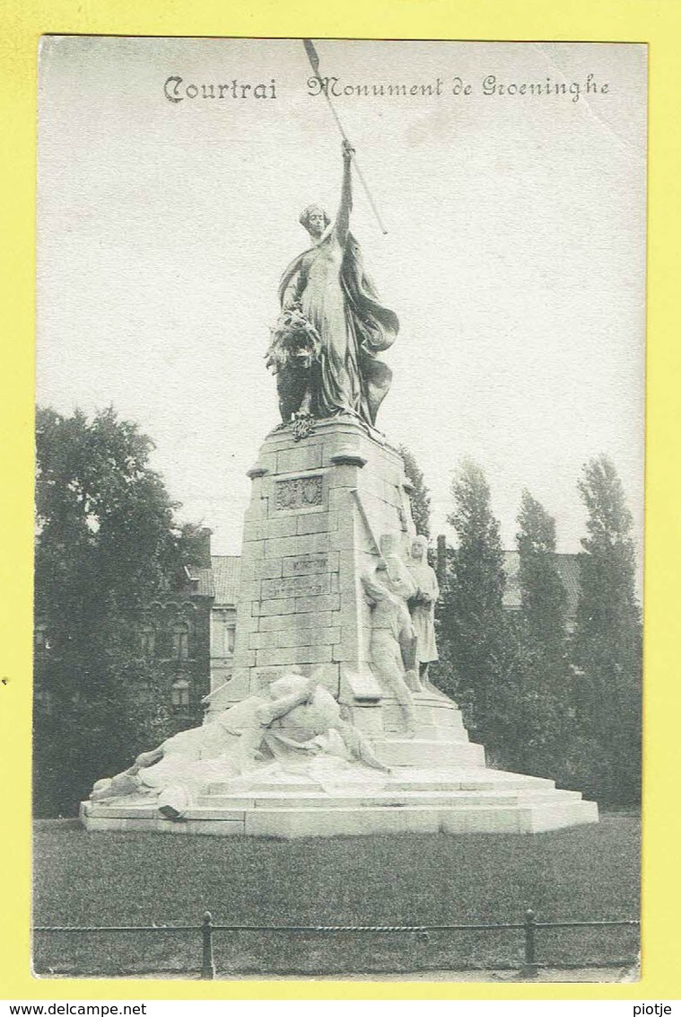 * Kortrijk - Courtrai (West Vlaanderen) * Monument De Groeninghe, Groeninge Standbeeld, Statue, Parc, Rare, Old - Kortrijk