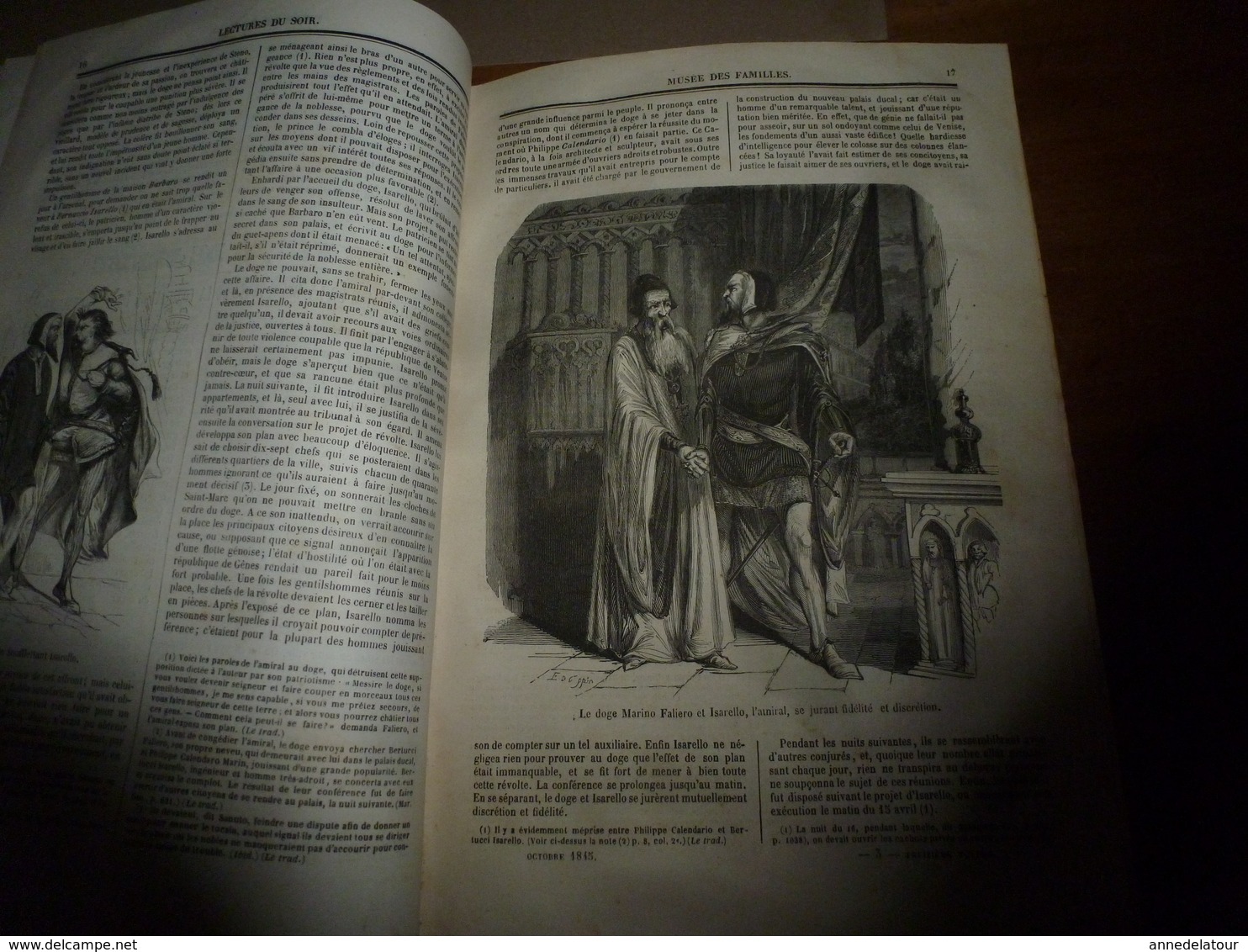 1845-46 MUSEE DES FAMILLES:Histoire de la danse;Histoire des poupées,des marionnettes;Tanger;Venise;Peintre Apelles ;etc