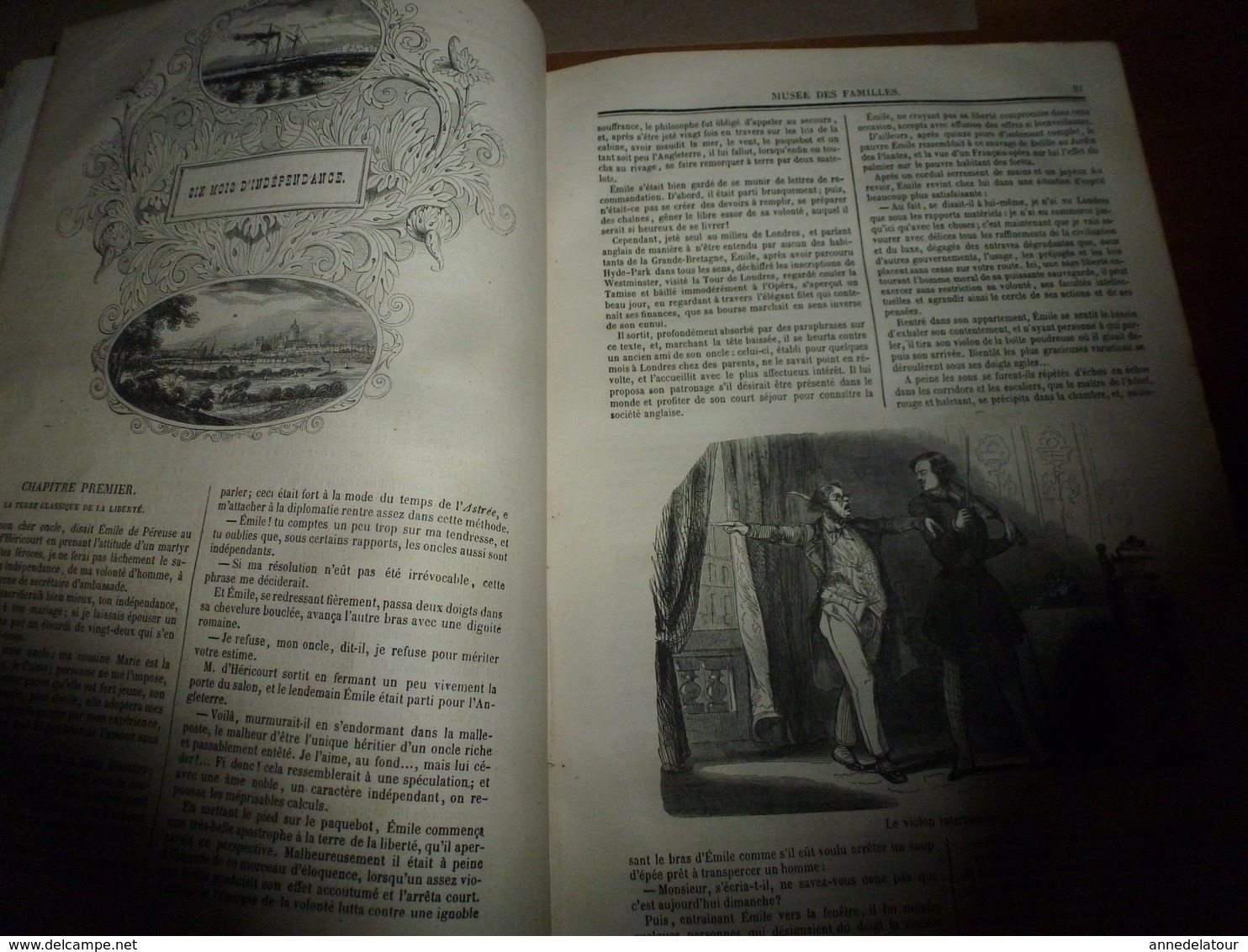 1845-46 MUSEE DES FAMILLES:Histoire de la danse;Histoire des poupées,des marionnettes;Tanger;Venise;Peintre Apelles ;etc