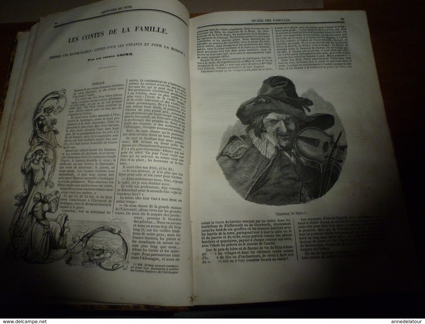 1845-46 MUSEE DES FAMILLES:Histoire de la danse;Histoire des poupées,des marionnettes;Tanger;Venise;Peintre Apelles ;etc